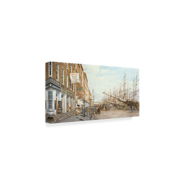 Jack Wemp 'South Street East River' Canvas Art,16x32